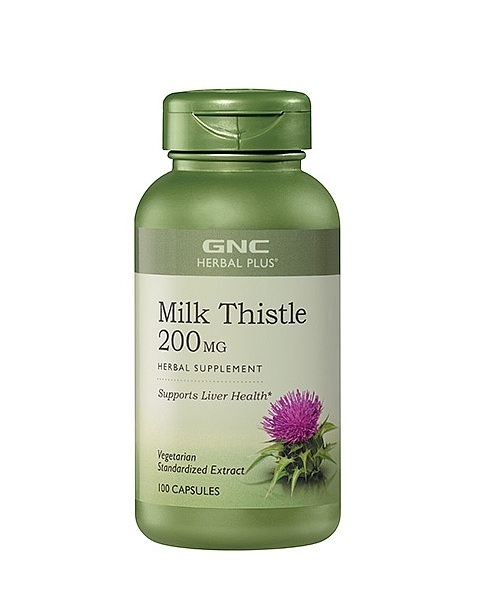 GNC Herbal Plus Milk Thistle, Vegetarian Capsules 100 ea